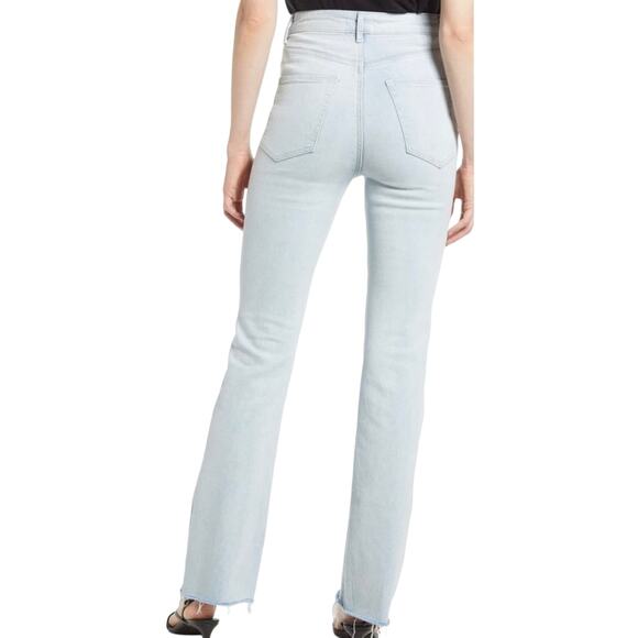 LF Greyson Super High Rise Slim Bootcut Jeans with Frayed hem Size 30 NWT - Picture 2 of 12